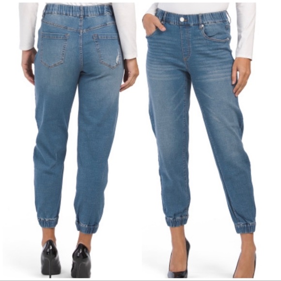 Blank NYC Denim - BLANK NYC French Terry Elastic Waistband Jogger high waisted blue size 29